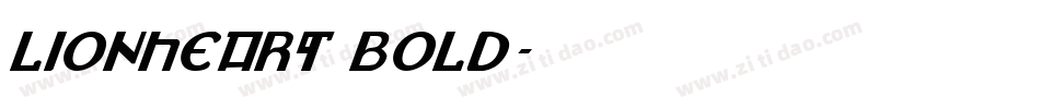Lionheart Bold字体转换